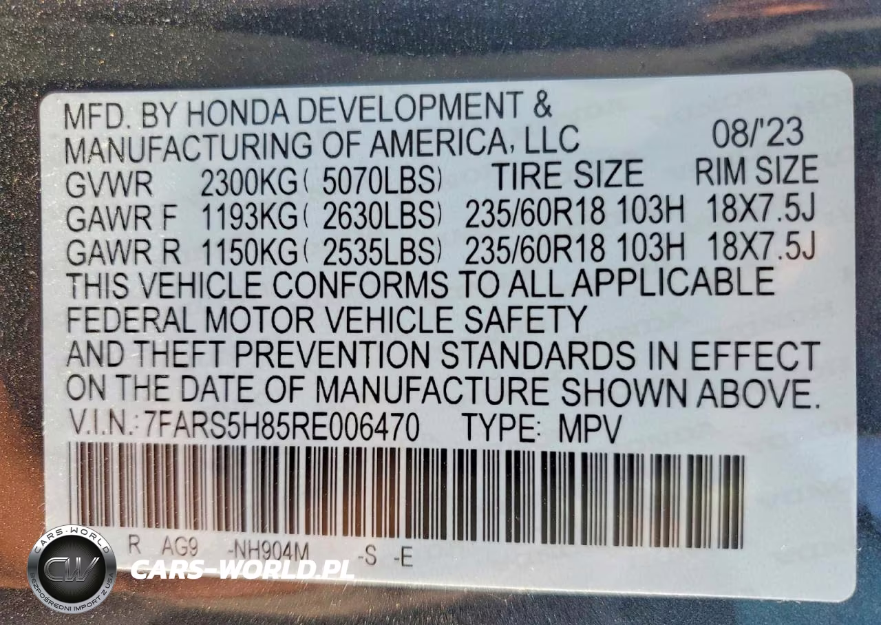 2024 Honda Cr-V Sport-L VIN:7FARS5H85RE006470 - 14