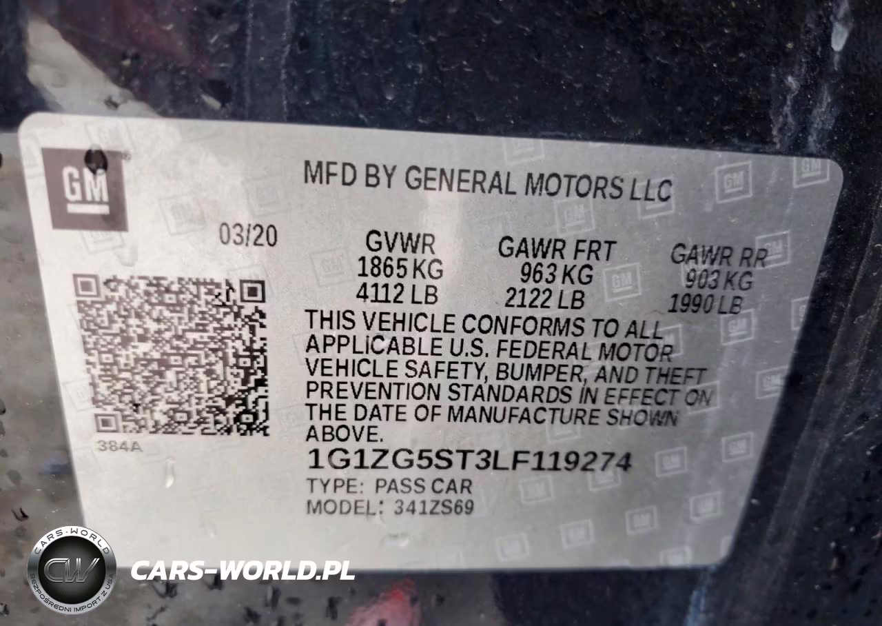2020 Chevrolet Malibu Rs VIN:1G1ZG5ST3LF119274 - 12
