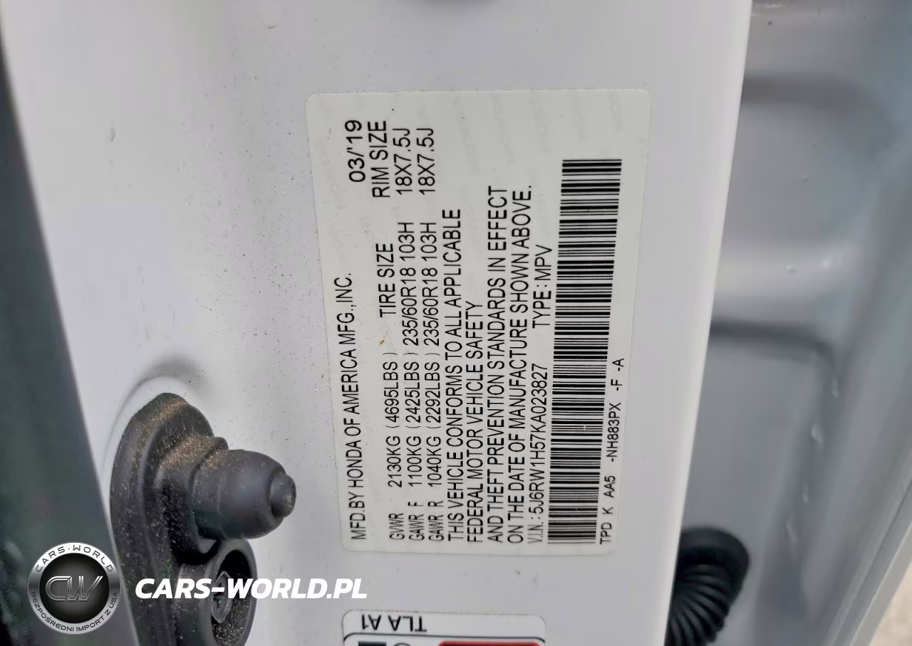 2019 Honda Cr-V Ex VIN:5J6RW1H57KA023827 - 14