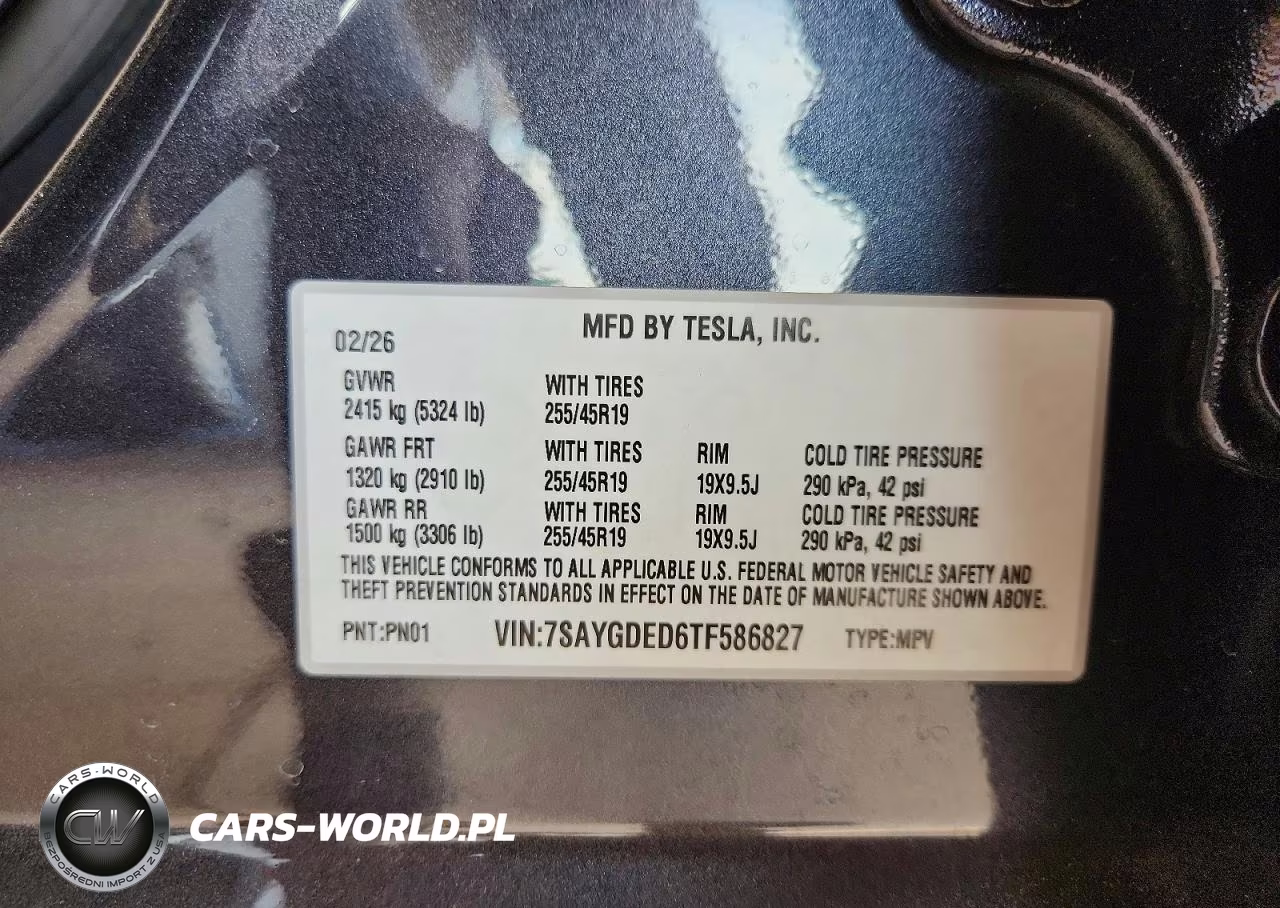 2026 Tesla Model Y VIN:7SAYGDED6TF586827 - 13
