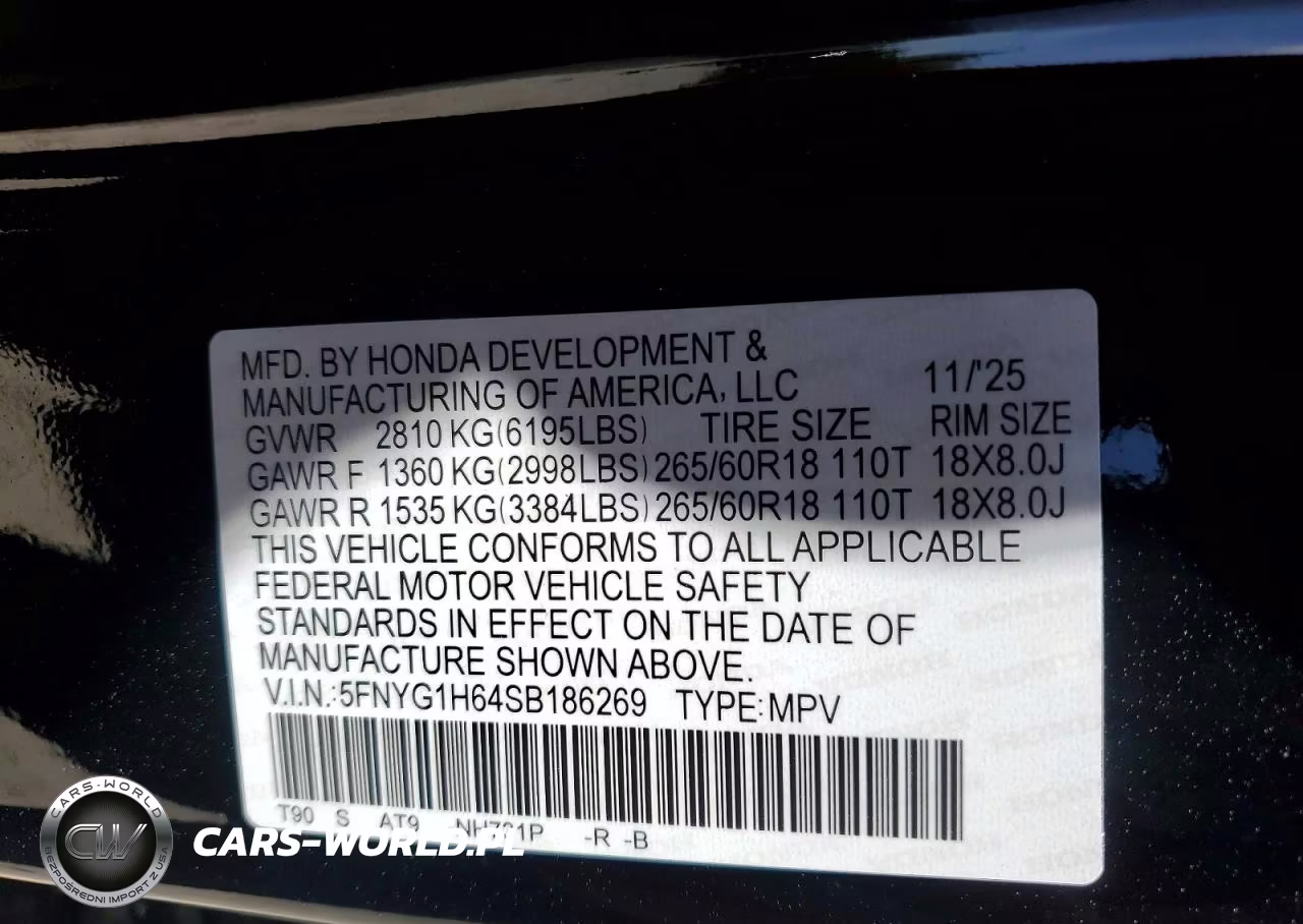 2025 Honda Pilot Trailsport VIN:5FNYG1H64SB186269 - 13