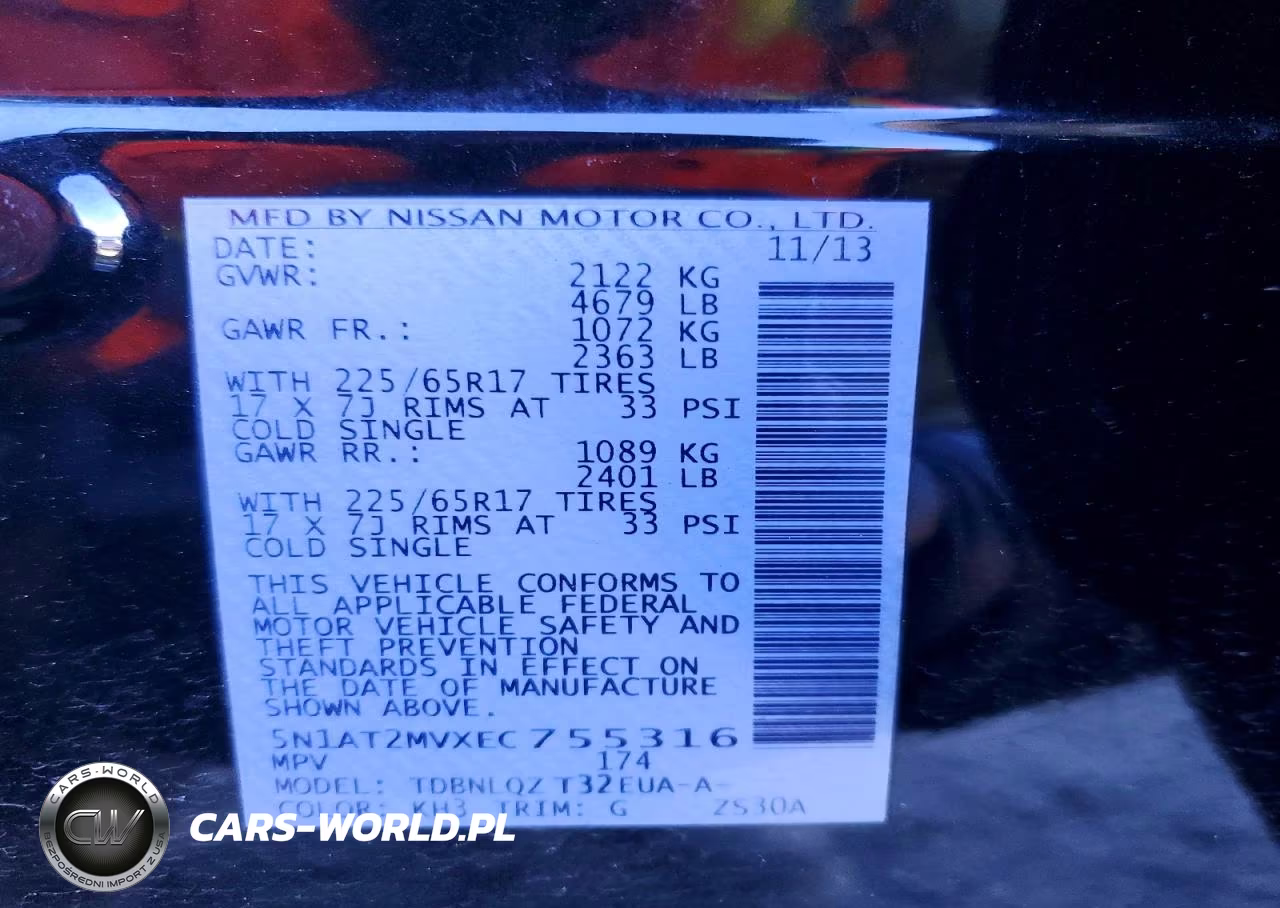 2014 Nissan Rogue Sv VIN:5N1AT2MVXEC755316 - 13