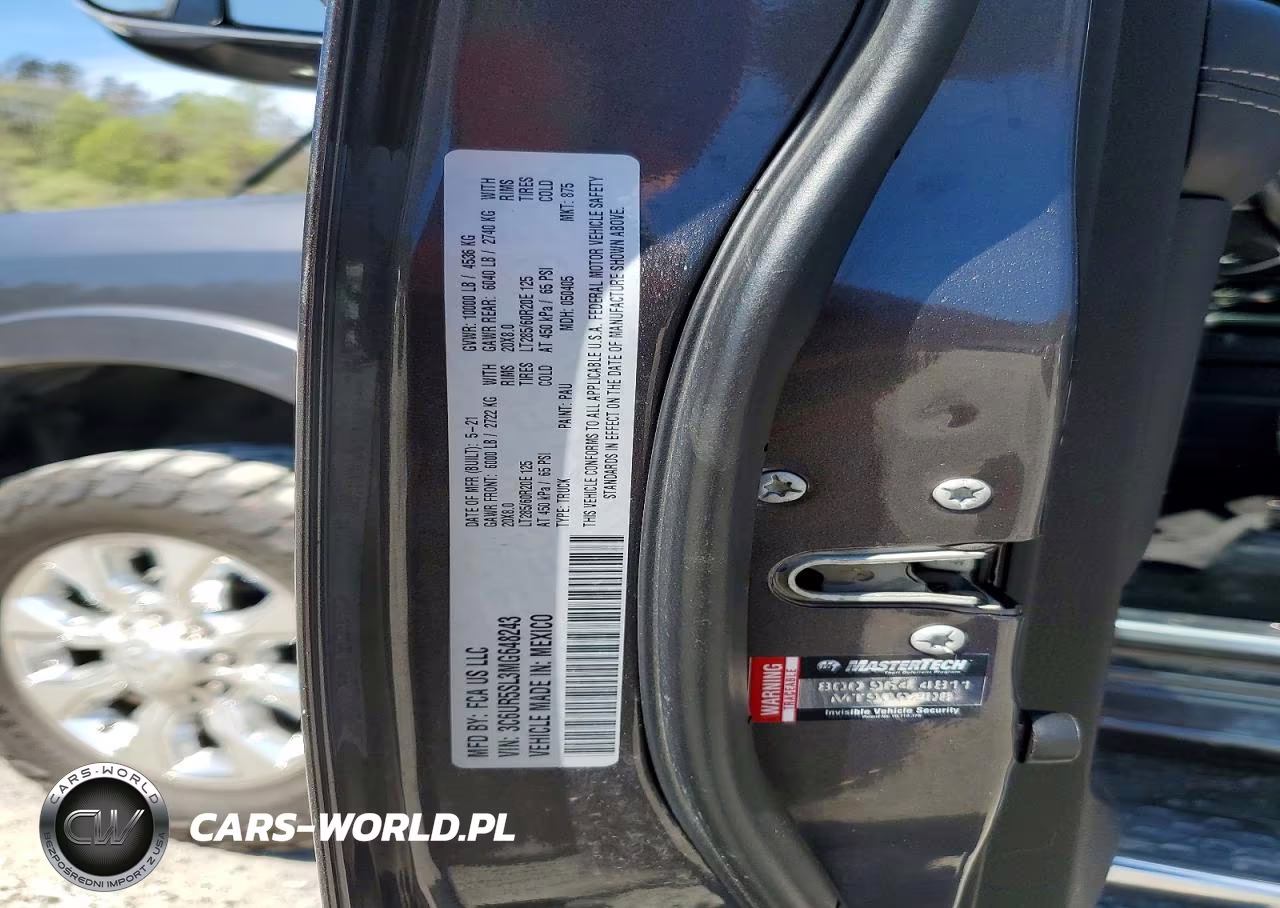 2021 Ram 2500 Limited VIN:3C6UR5SL3MG648243 - 12