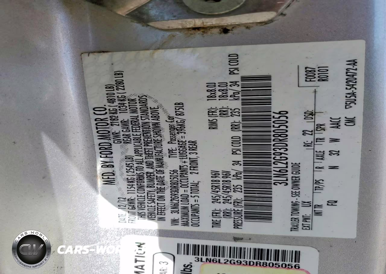 2013 Lincoln Mkz VIN:3LN6L2G93DR805056 - 12