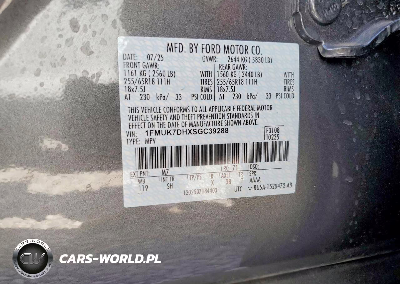 2025 Ford Explorer Active VIN:1FMUK7DHXSGC39288 - 13