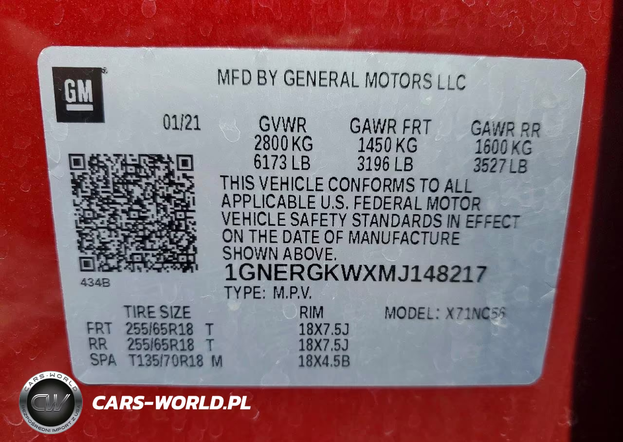 2021 Chevrolet Traverse Lt VIN:1GNERGKWXMJ148217 - 13