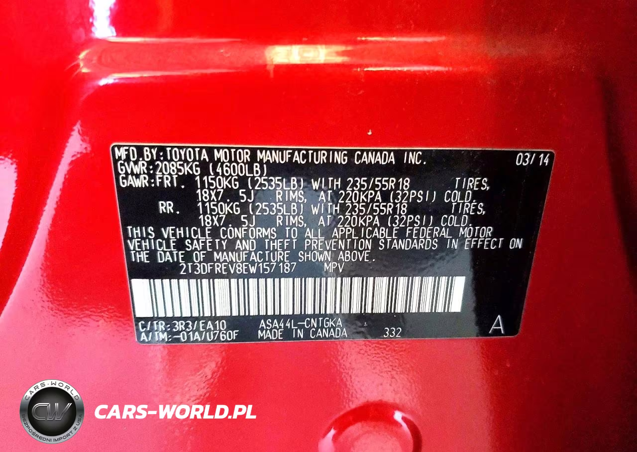 2014 Toyota Rav4 Limited VIN:2T3DFREV8EW157187 - 13