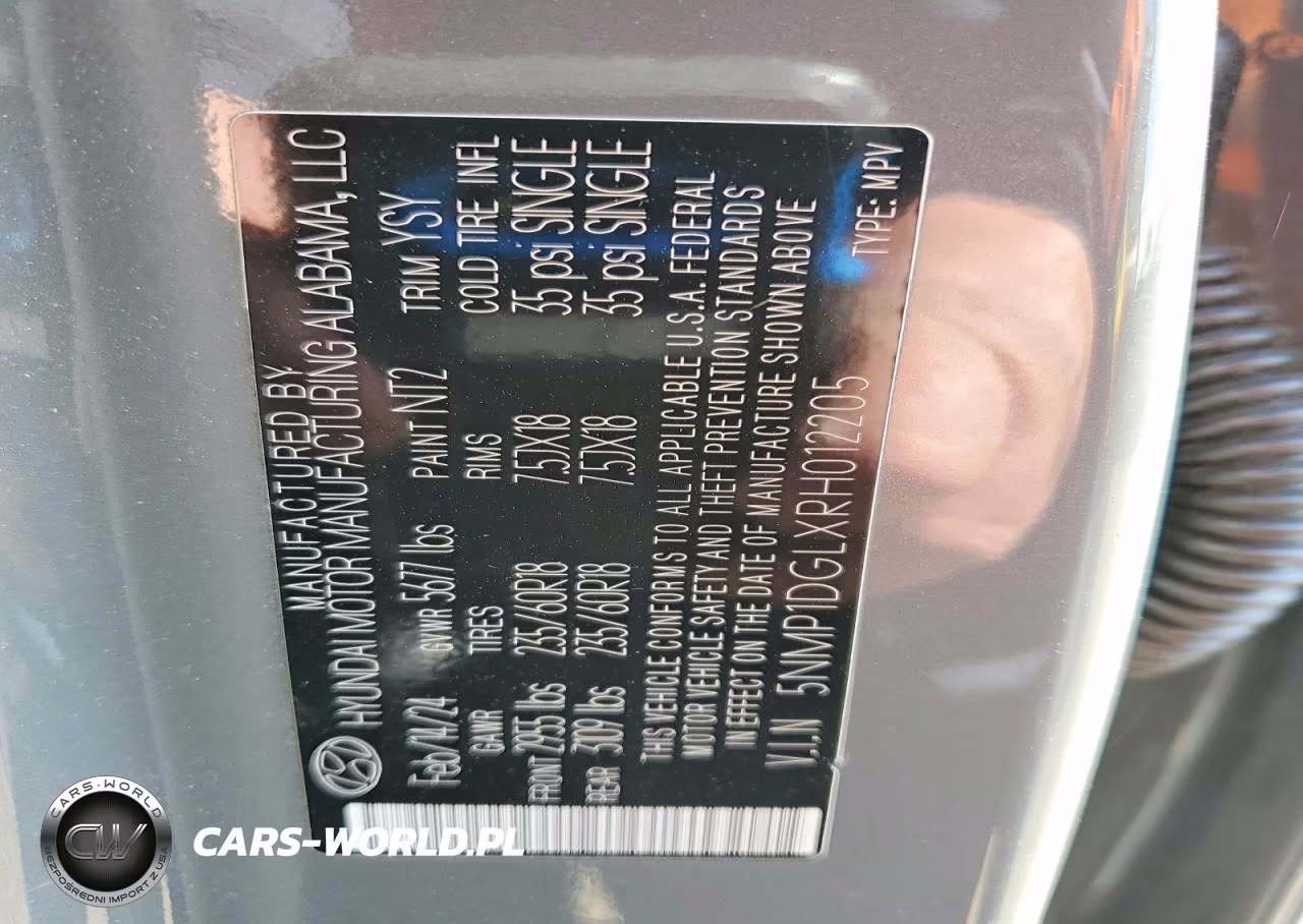 2024 Hyundai Santa Fe Se VIN:5NMP1DGLXRH012205 - 13