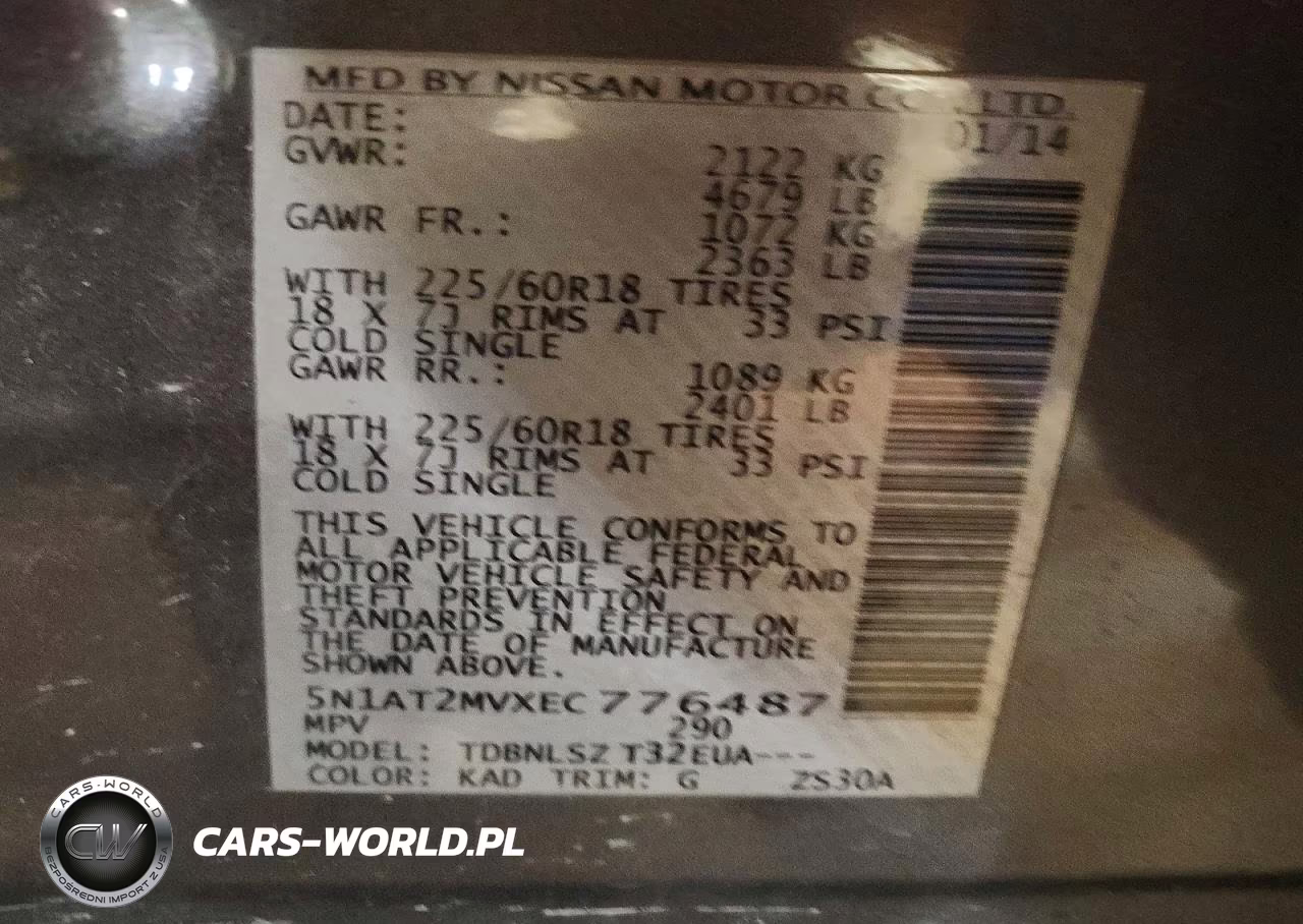 2014 Nissan Rogue Sl VIN:5N1AT2MVXEC776487 - 13