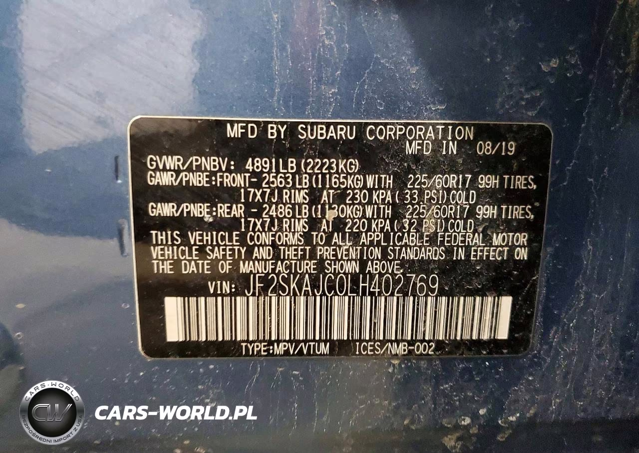 2020 Subaru Forester Premium VIN:JF2SKAJC0LH402769 - 14