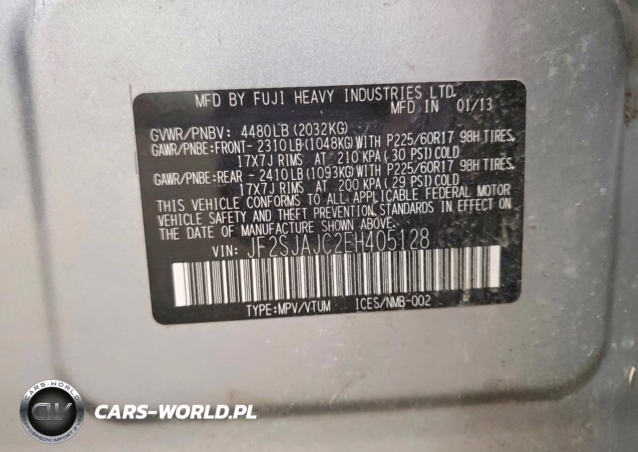 2014 Subaru Forester 2.5I Limited VIN:JF2SJAJC2EH405128 - 14