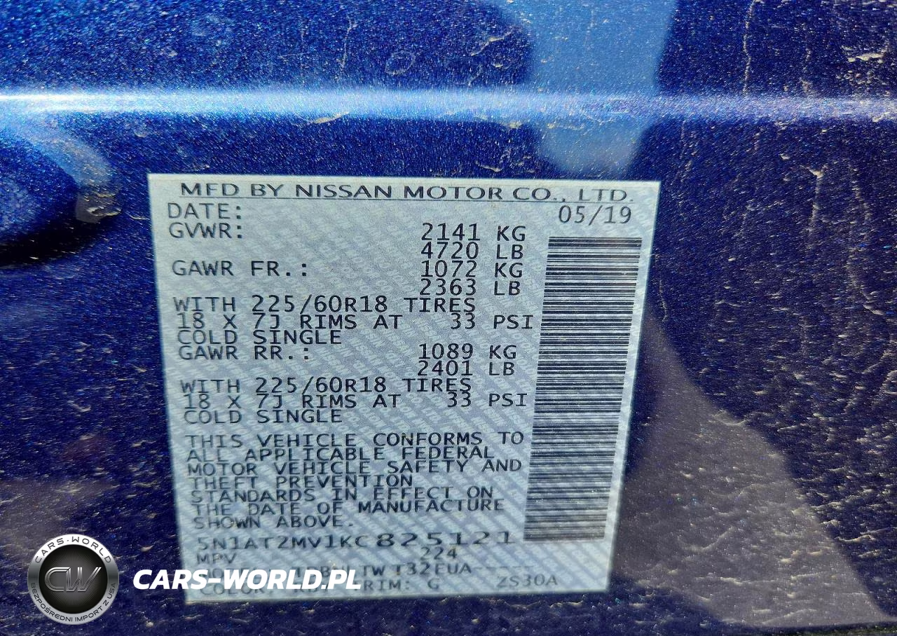 2019 Nissan Rogue Sv VIN:5N1AT2MV1KC825121 - 13