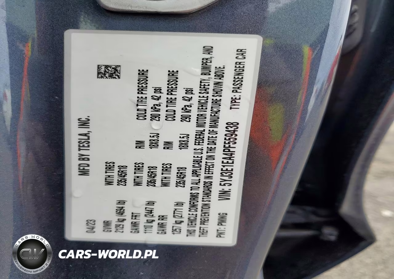 2023 Tesla Model 3 VIN:5YJ3E1EA4PF559438 - 13