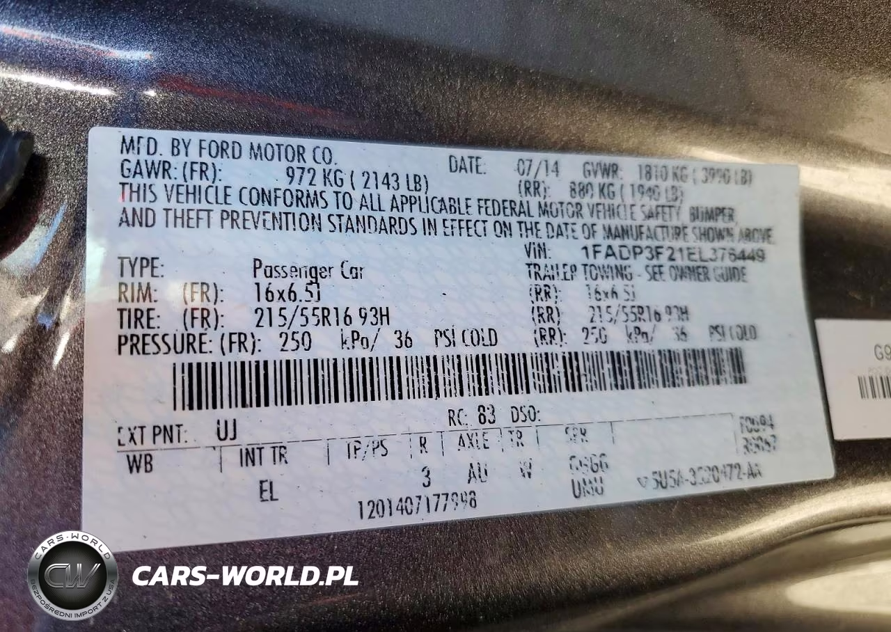 2014 Ford Focus Se VIN:1FADP3F21EL376449 - 13