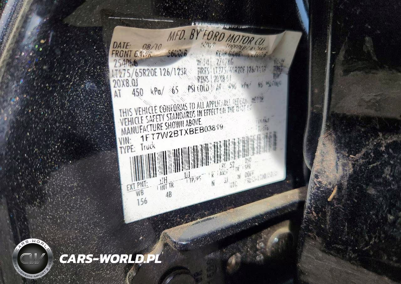 2011 Ford F250 Super Duty VIN:1FT7W2BTXBEB03819 - 12