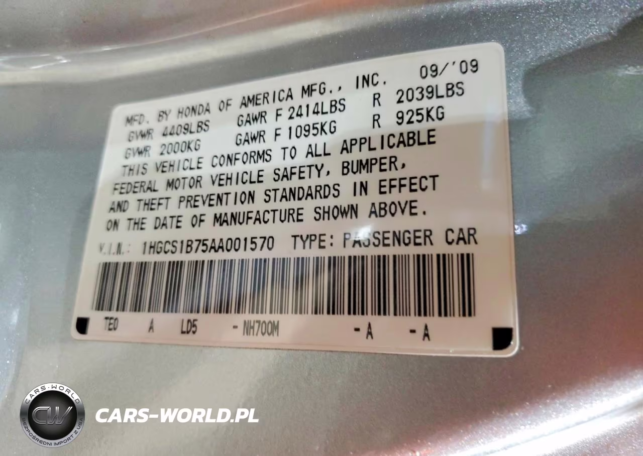 2010 Honda Accord Ex VIN:1HGCS1B75AA001570 - 12