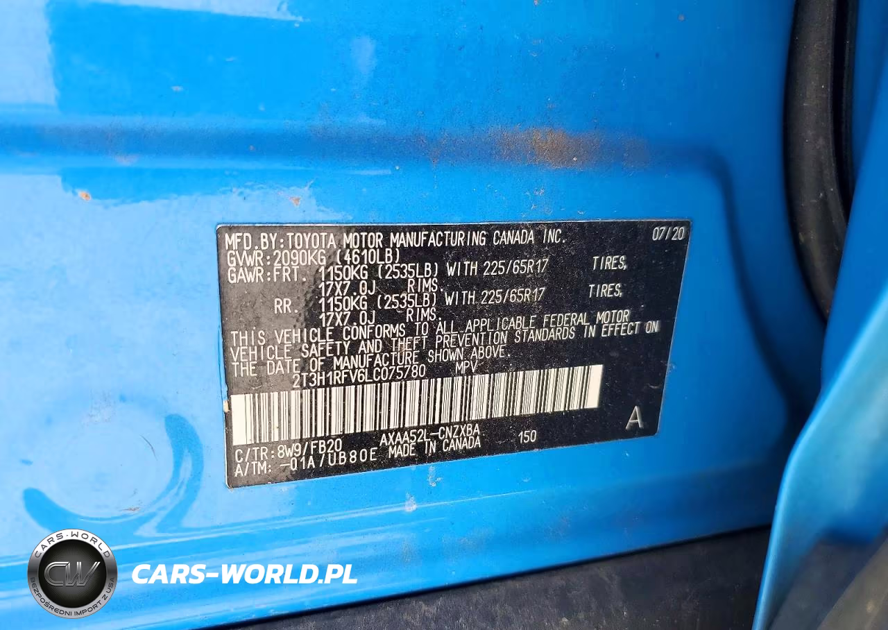2020 Toyota Rav4 Le VIN:2T3H1RFV6LC075780 - 13