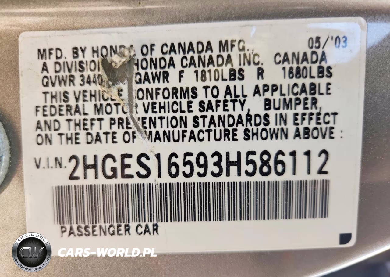 2003 Honda Civic Lx VIN:2HGES16593H586112 - 14