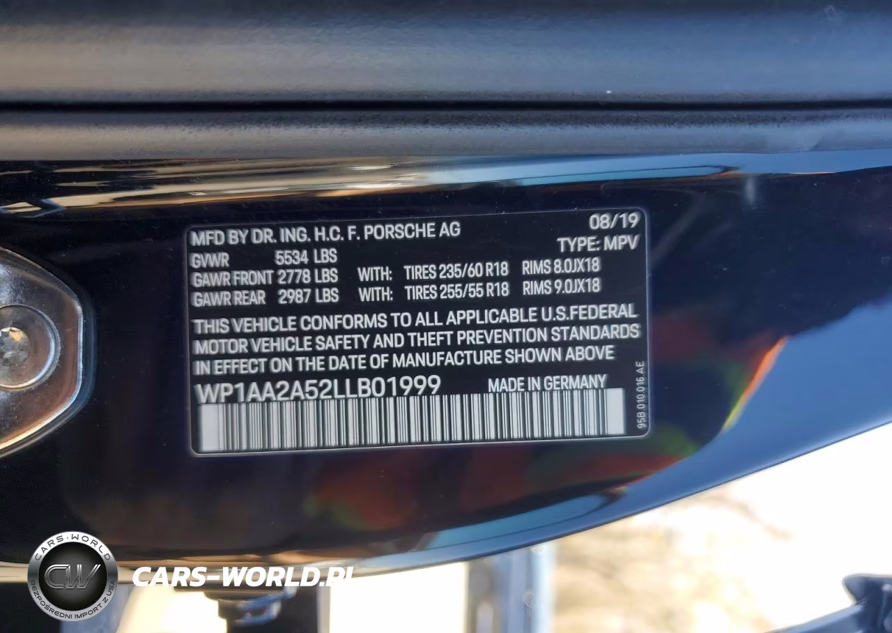 2020 Porsche Macan VIN:WP1AA2A52LLB01999 - 13
