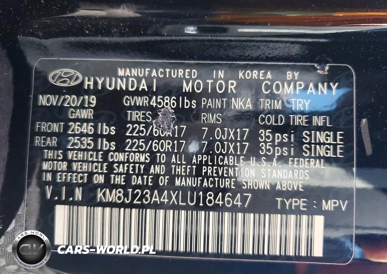 2020 Hyundai Tucson Se VIN:KM8J23A4XLU184647 - 13