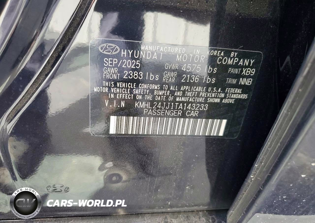 2026 Hyundai Sonata Hybrid Blue VIN:KMHL24JJ1TA143233 - 12