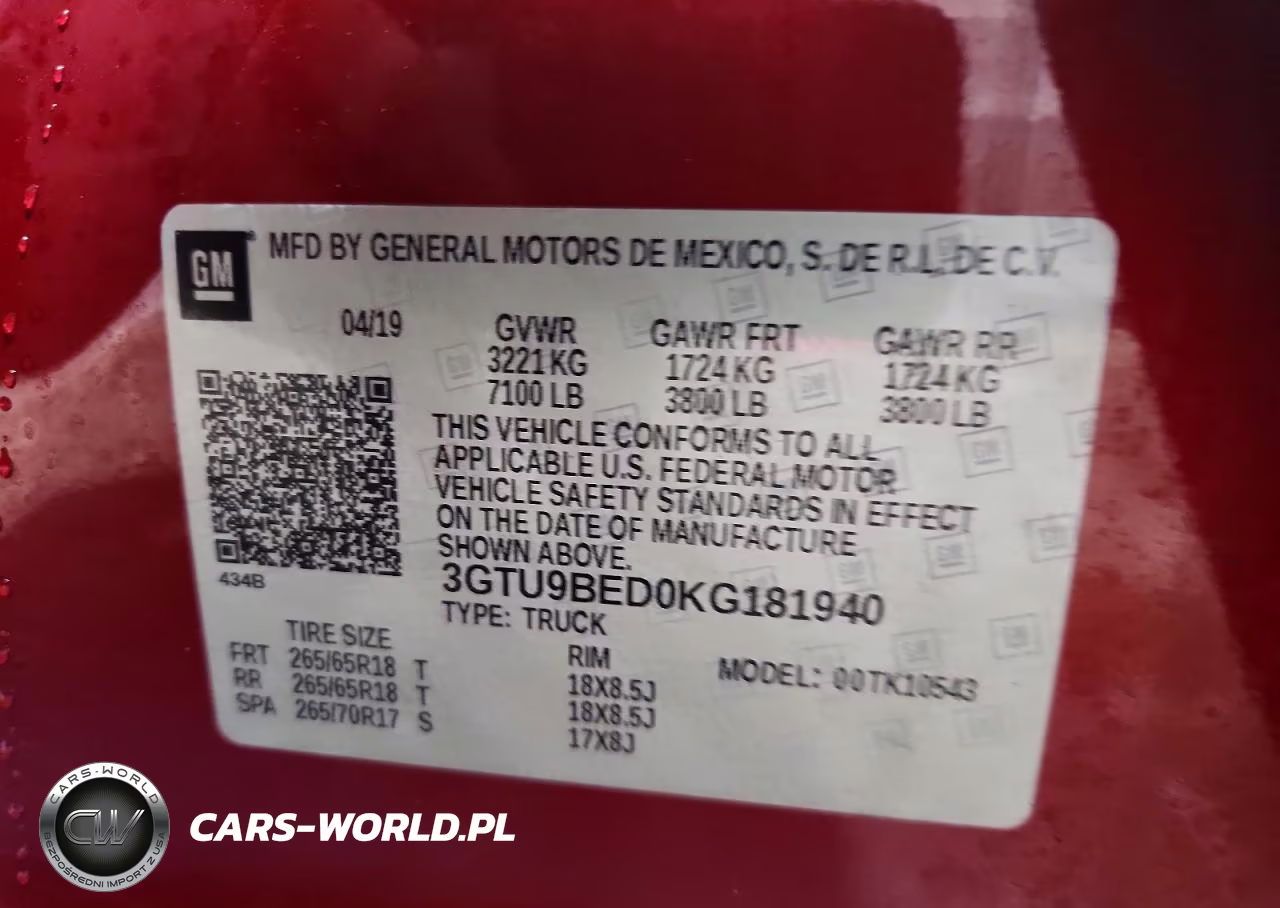 2019 GMC Sierra K1500 Sle VIN:3GTU9BED0KG181940 - 12