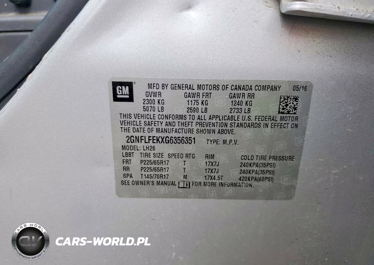 2016 Chevrolet Equinox Lt VIN:2GNFLFEKXG6356351 - 13