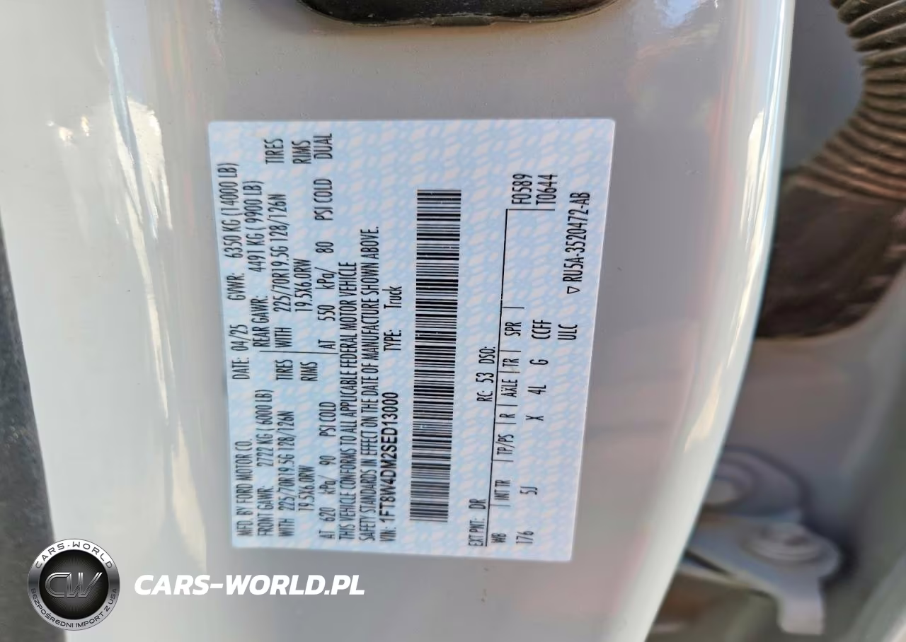 2025 Ford F450 Super Duty VIN:1FT8W4DM2SED13000 - 12