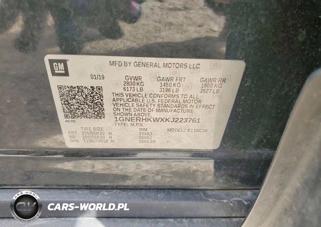 2019 Chevrolet Traverse Lt VIN:1GNERHKWXKJ223761 - 12