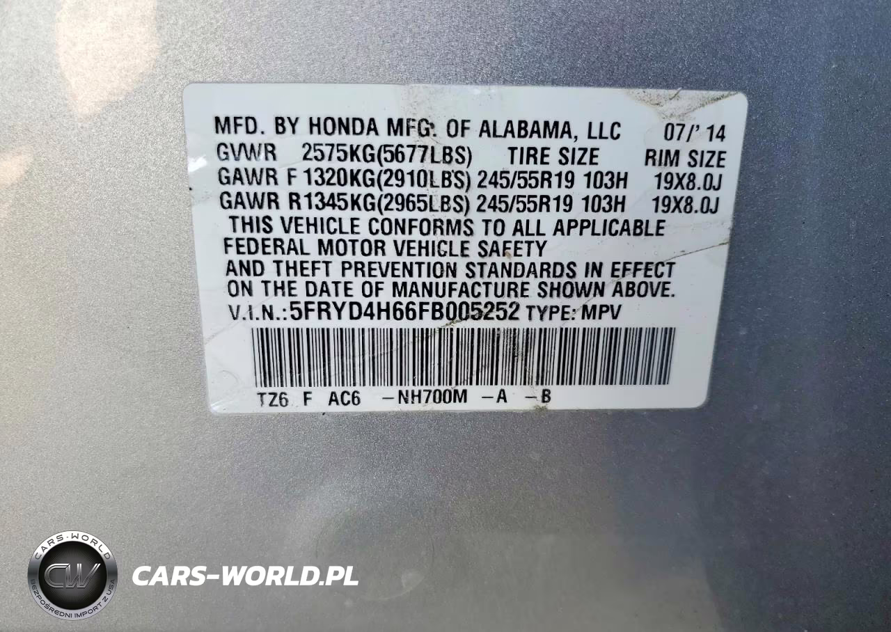 2015 Acura Mdx Technology VIN:5FRYD4H66FB005252 - 13