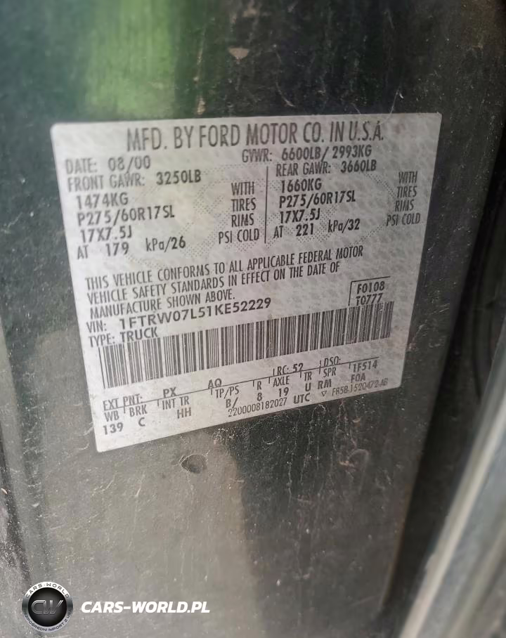 2001 Ford F150 Supercrew VIN:1FTRW07L51KE52229 - 12