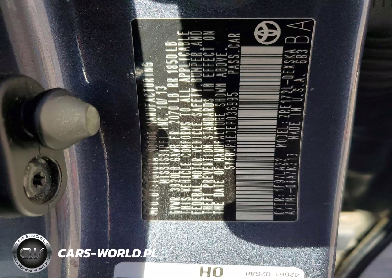 2014 Toyota Corolla S Premium VIN:5YFBURHE0EP036995 - 12