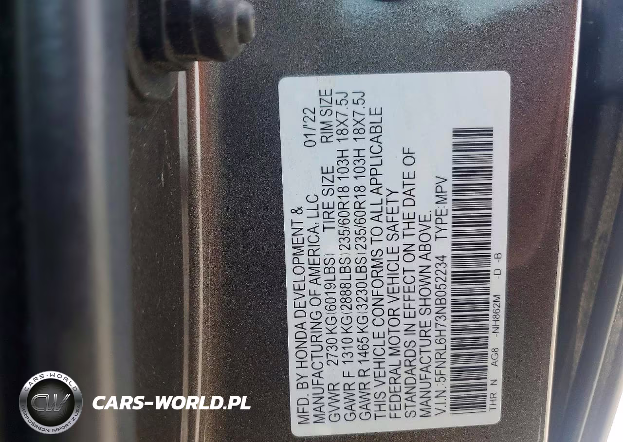 2022 Honda Odyssey Exl VIN:5FNRL6H73NB052234 - 14