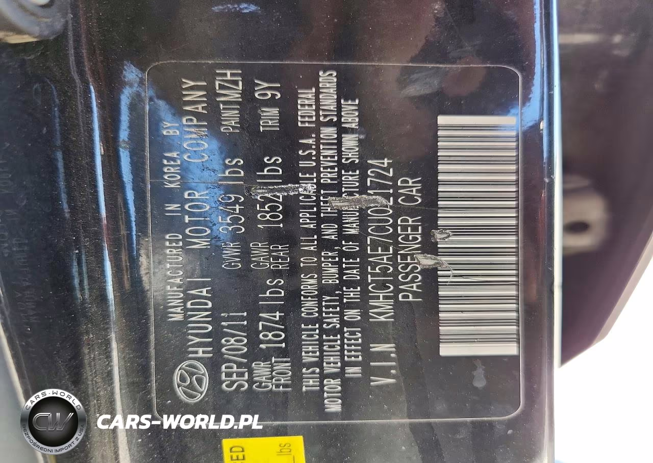 2012 Hyundai Accent Gs VIN:KMHCT5AE7CU021724 - 13