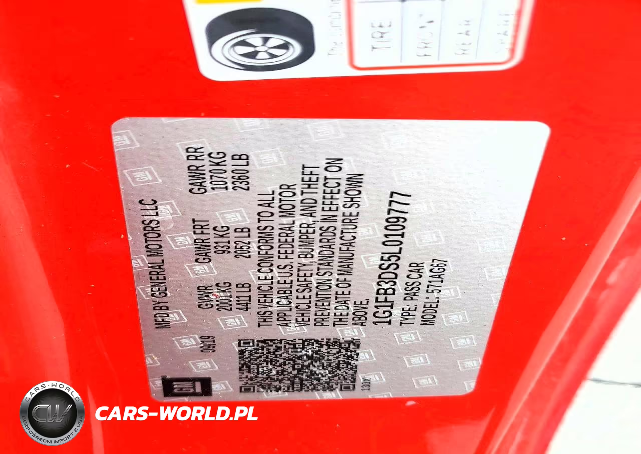 2020 Chevrolet Camaro Ls VIN:1G1FB3DS5L0109777 - 12