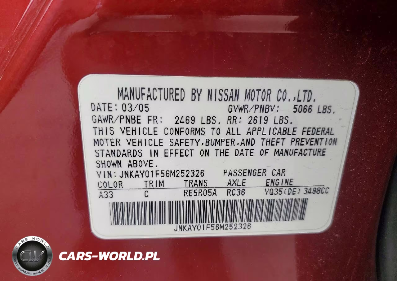 2006 Infiniti M35 Base VIN:JNKAY01F56M252326 - 12