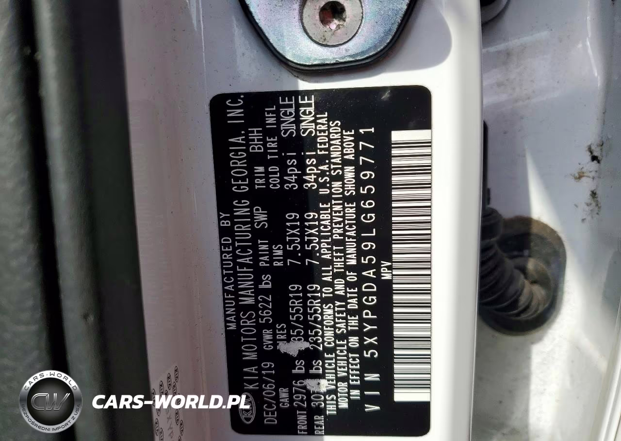 2020 Kia Sorento S VIN:5XYPGDA59LG659771 - 13