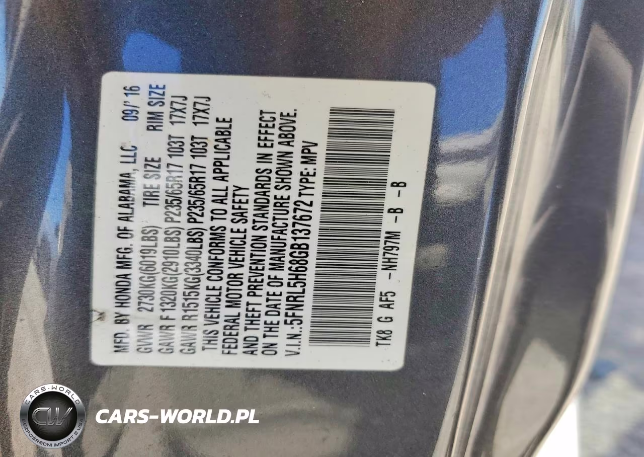2016 Honda Odyssey Exl VIN:5FNRL5H68GB137672 - 14