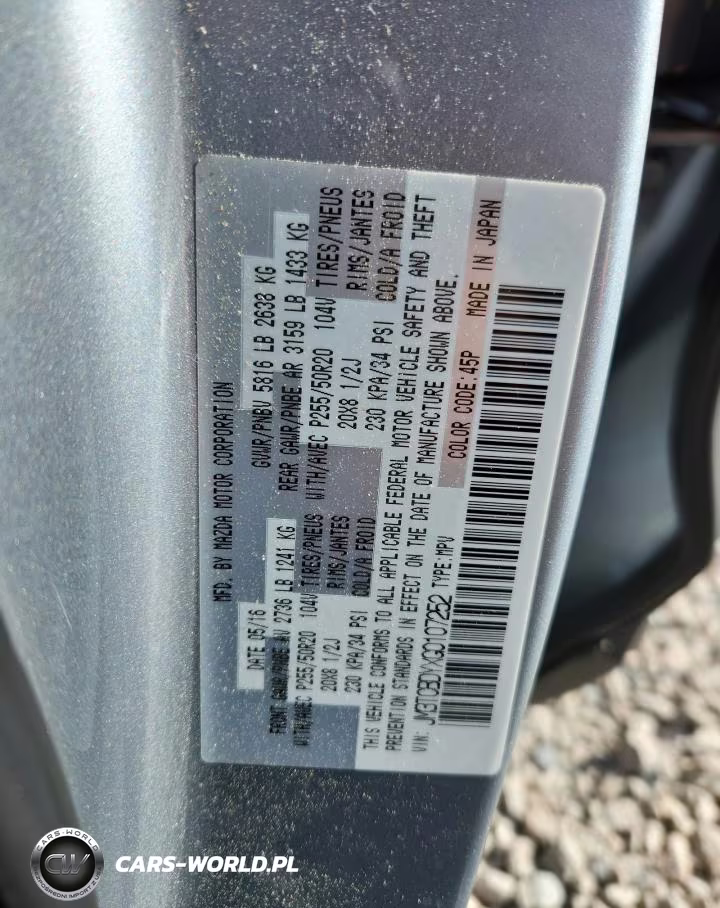 2016 Mazda Cx-9 Grand Touring VIN:JM3TCBDYXG0107252 - 14