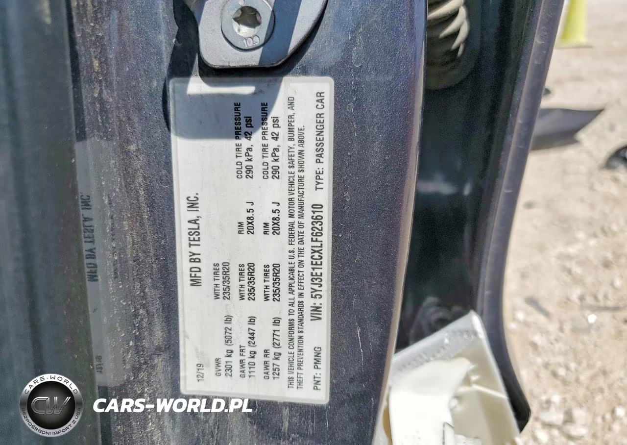 2020 Tesla Model 3 VIN:5YJ3E1ECXLF623610 - 13
