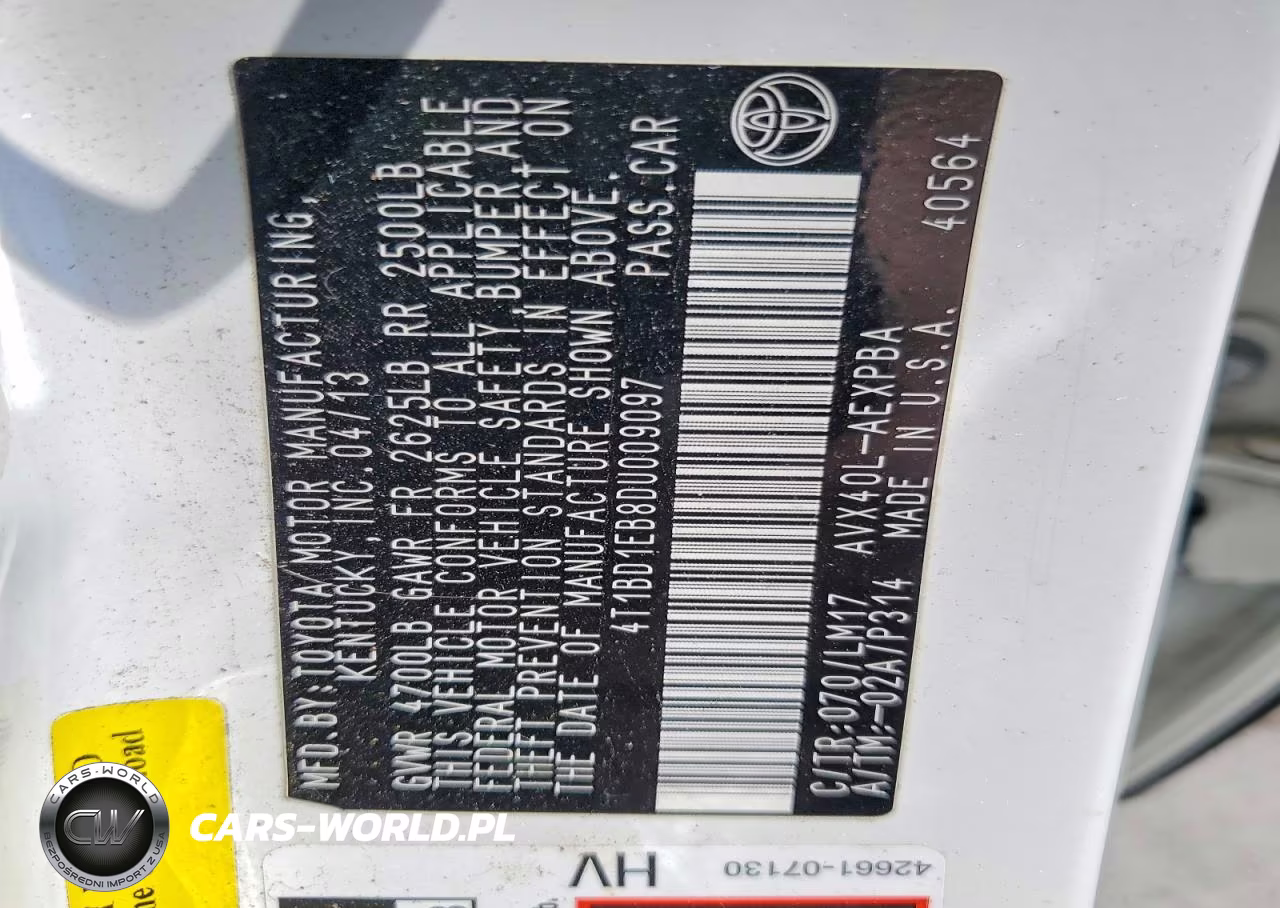 2013 Toyota Avalon Hybrid Limited VIN:4T1BD1EB8DU009097 - 13