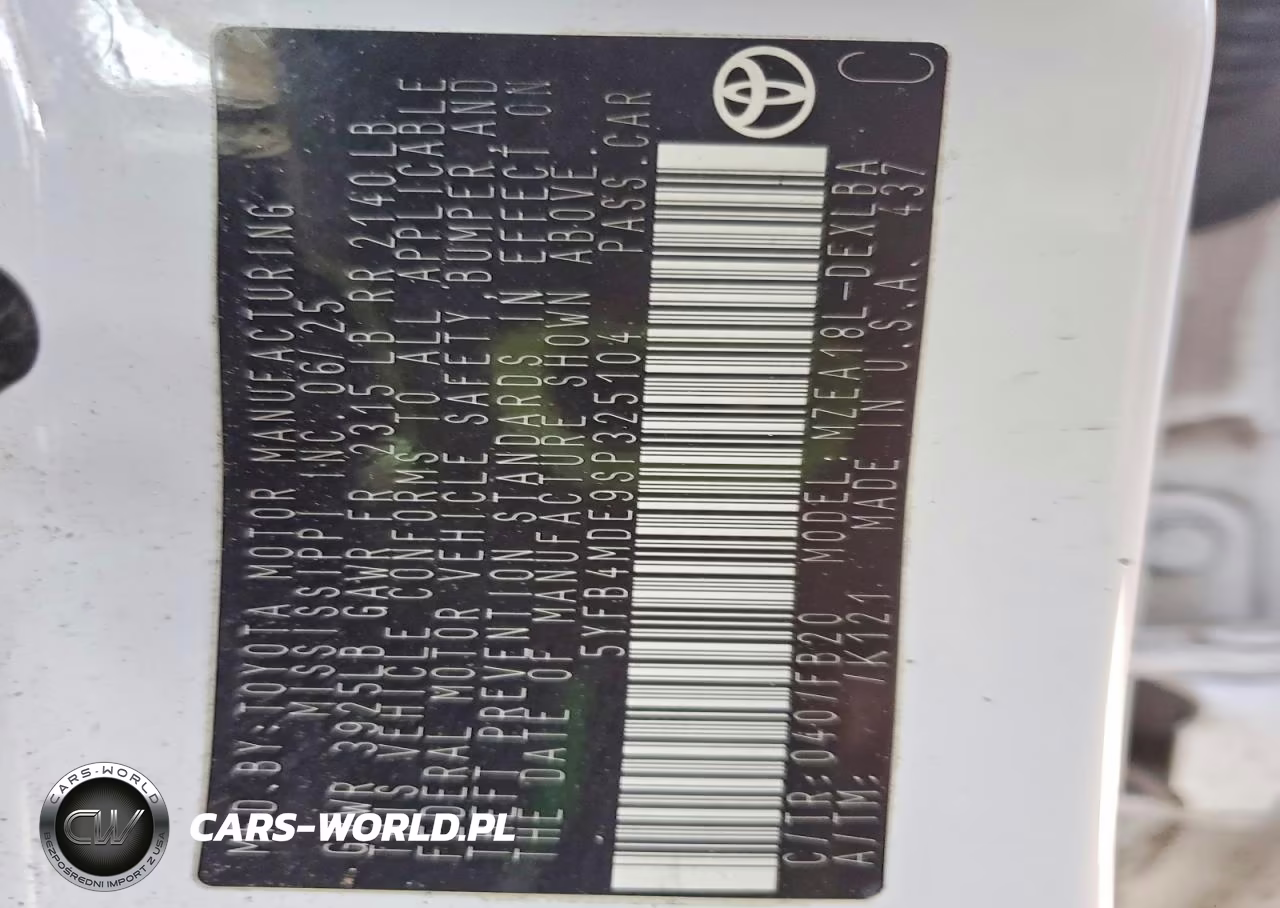 2025 Toyota Corolla Le VIN:5YFB4MDE9SP325104 - 12