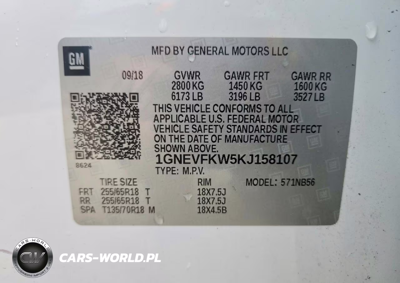 2019 Chevrolet Traverse Ls VIN:1GNEVFKW5KJ158107 - 13