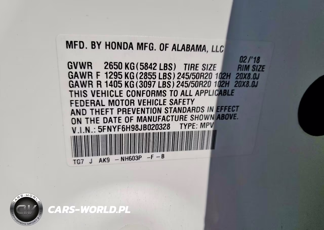 2018 Honda Pilot Touring VIN:5FNYF6H98JB020328 - 13