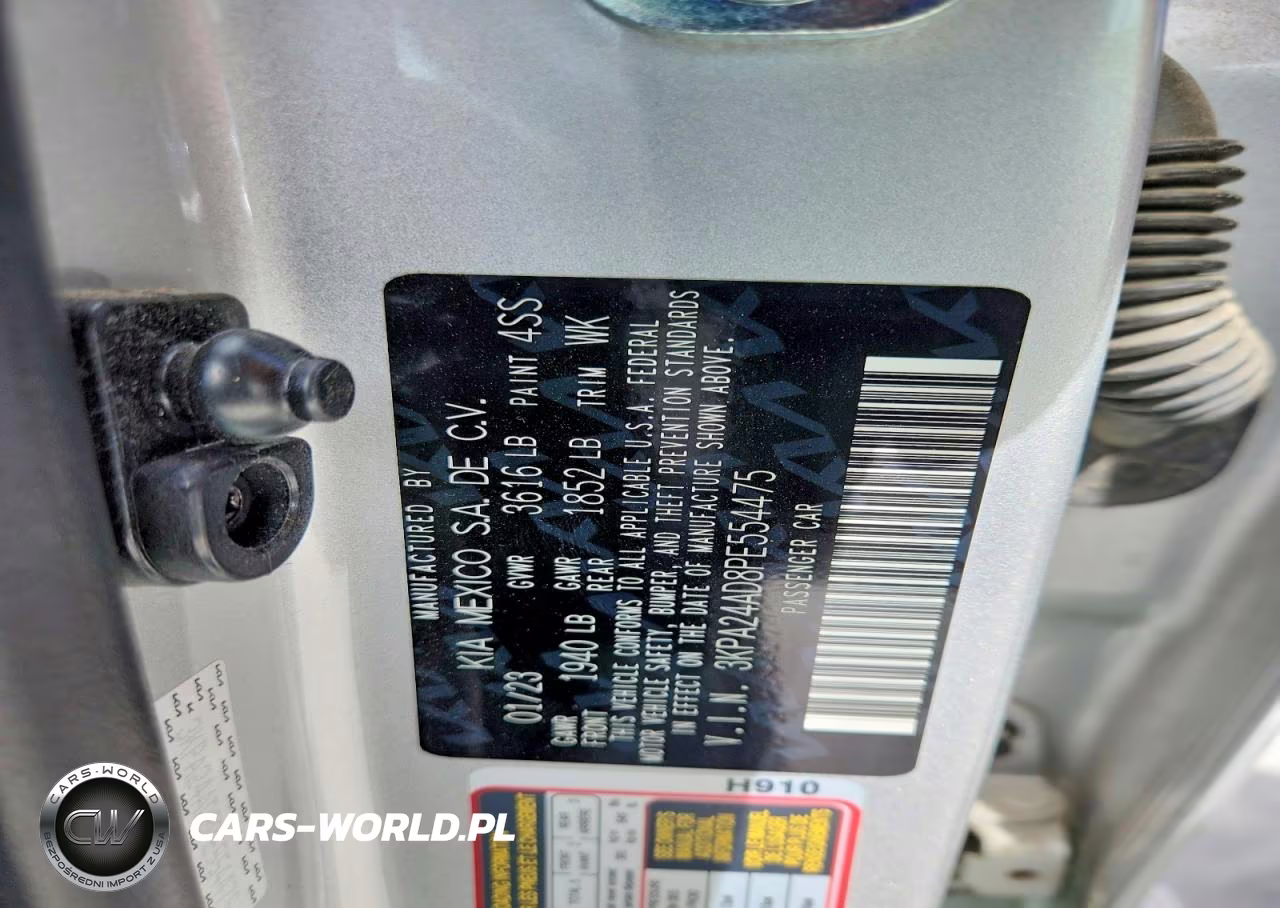 2023 Kia Rio Lx VIN:3KPA24AD8PE554475 - 13