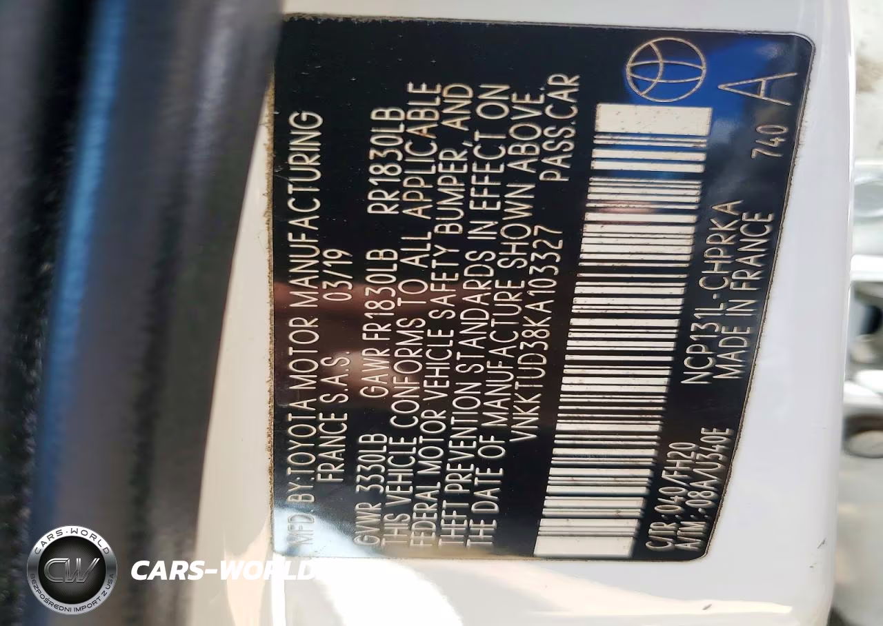 2019 Toyota Yaris L VIN:VNKKTUD38KA103327 - 13