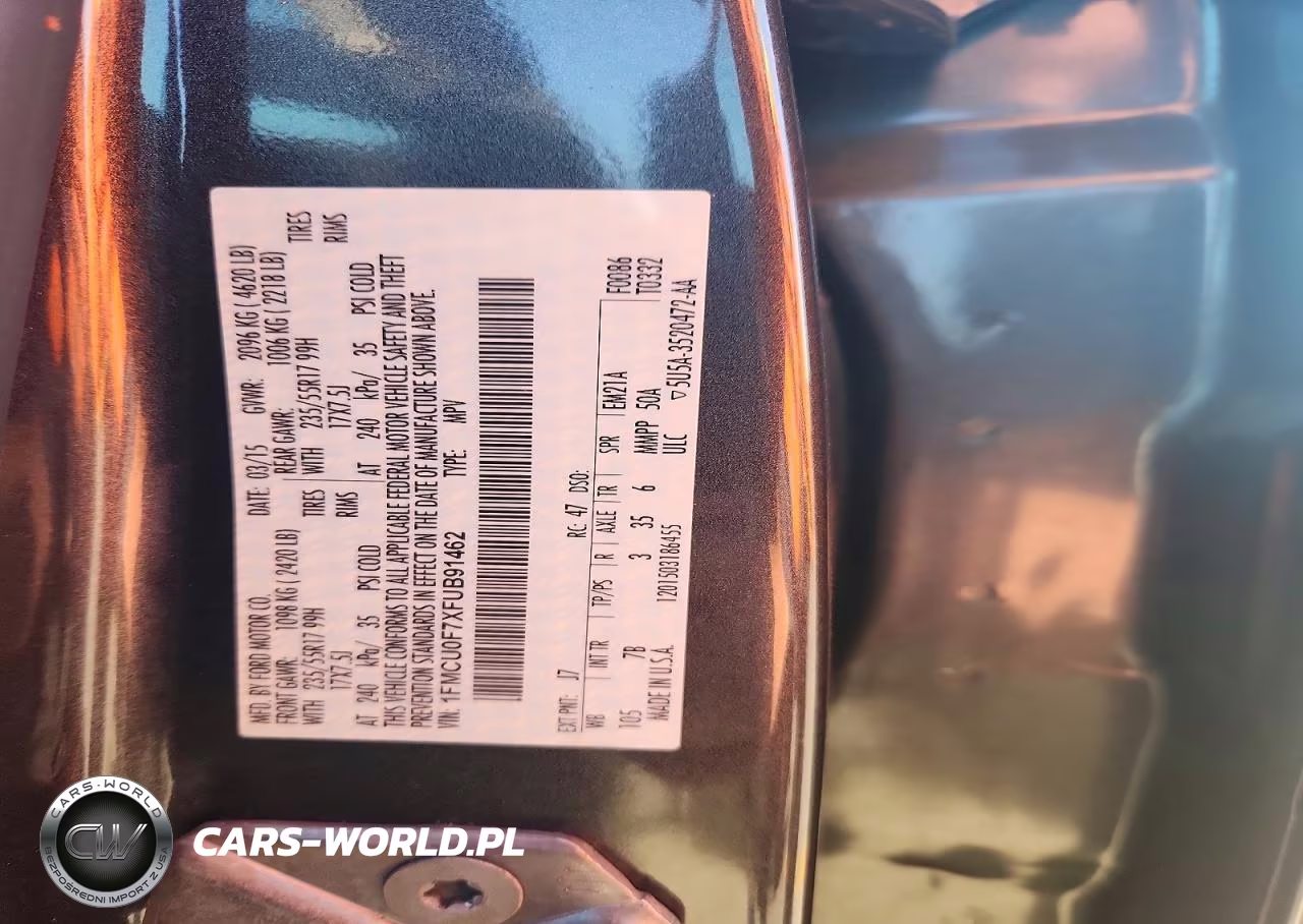 2015 Ford Escape S VIN:1FMCU0F7XFUB91462 - 13