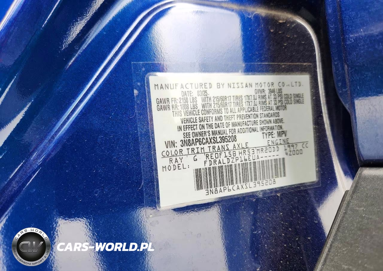 2025 Nissan Kicks Sv VIN:3N8AP6CAXSL395208 - 14