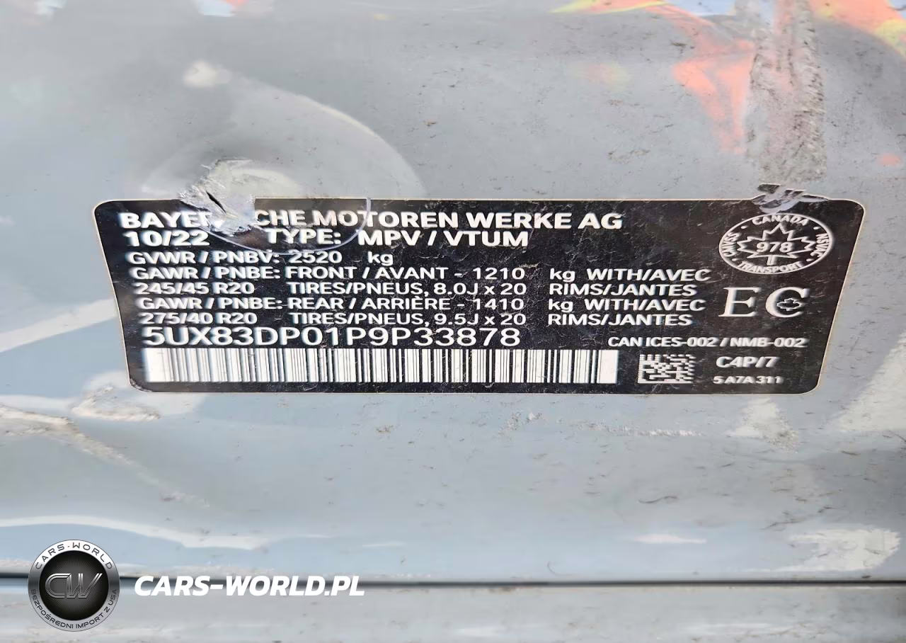 2023 BMW X3 M40I VIN:5UX83DP01P9P33878 - 13