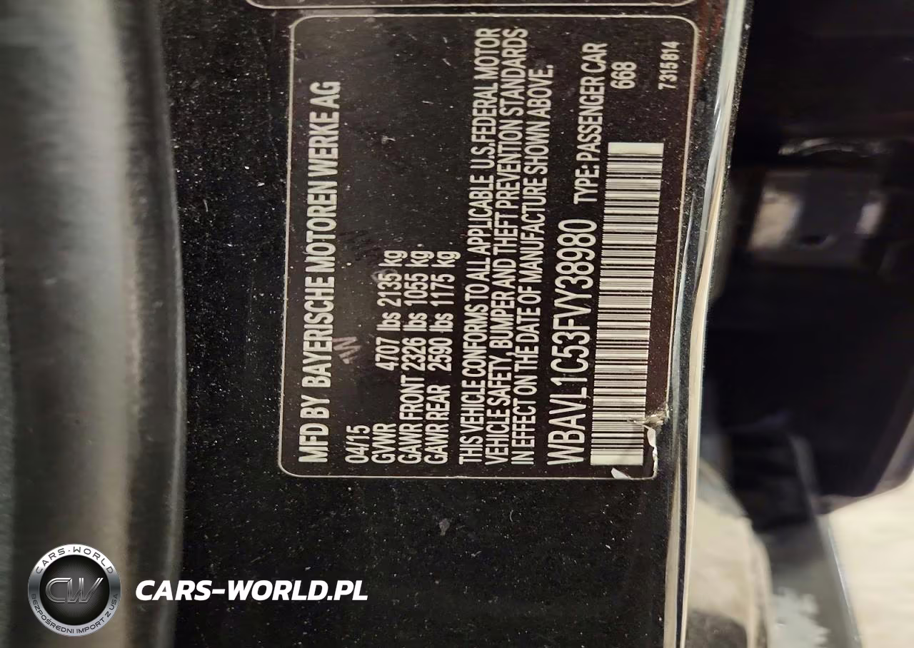 2015 BMW X1 xDrive28I VIN:WBAVL1C53FVY38980 - 12